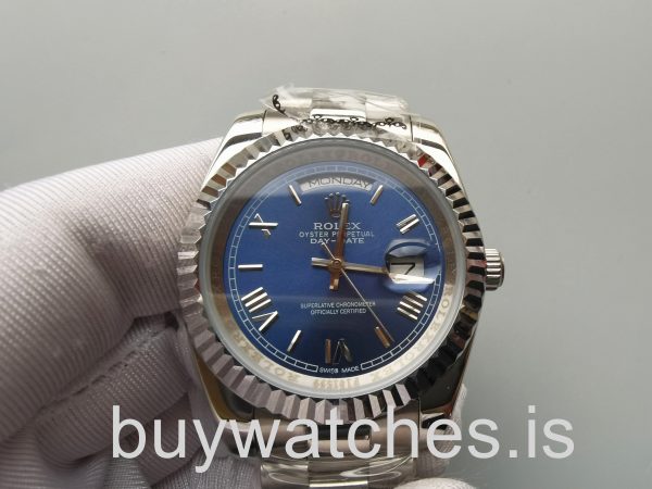 Rolex Day-Date 228239 Erkek 40mm Mavi 18kt Beyaz Altın Otomatik Saat