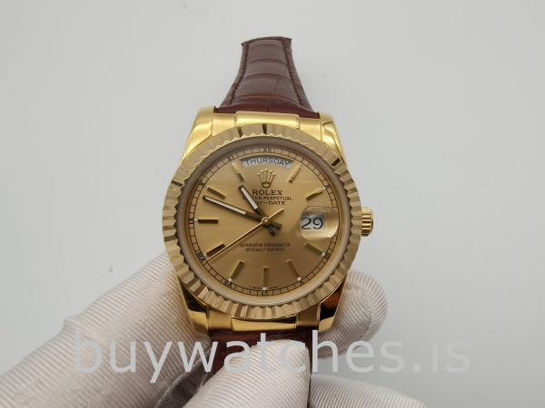 Rolex Day-Date 1503 Unisex Altın Timsah Derisi 34 mm Otomatik Saat