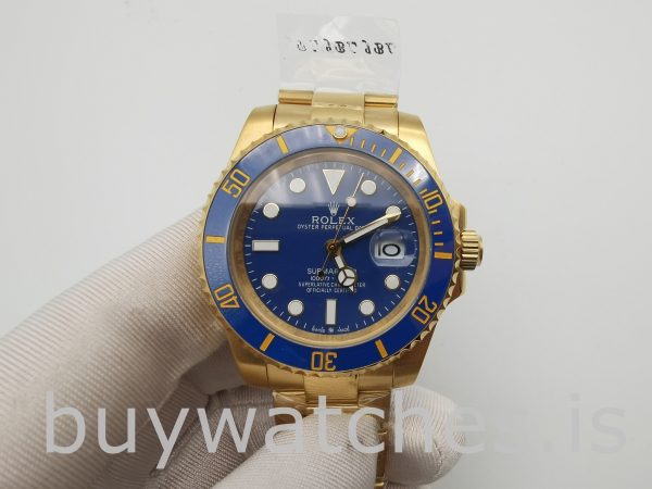 Rolex Submariner 116618LB Erkekler için 40 mm Mavi Kadranlı Otomatik Saat
