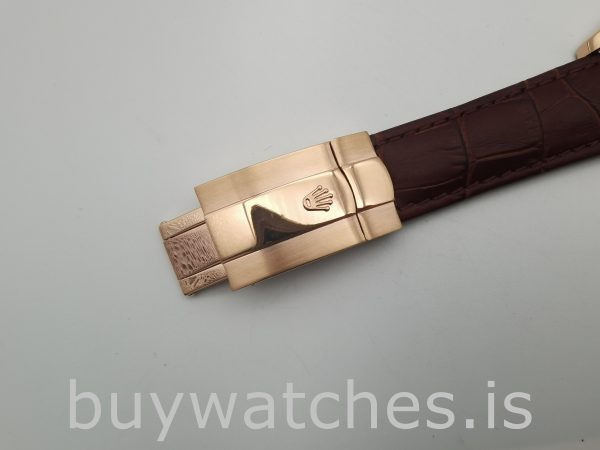Rolex Sky-Dweller 326135 Deri Çikolata Kadran 42mm Otomatik Saat