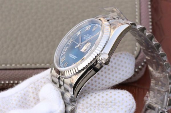 Rolex Datejust 116234 Replica Mavi Kadran 36mm Bayan Gümüş Saat